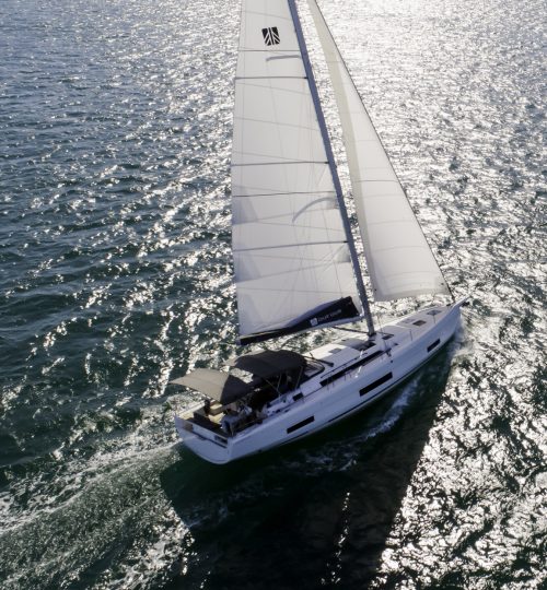 Dufour 470 review - Sailing aerial