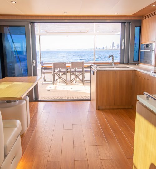 Open plan galley and dining