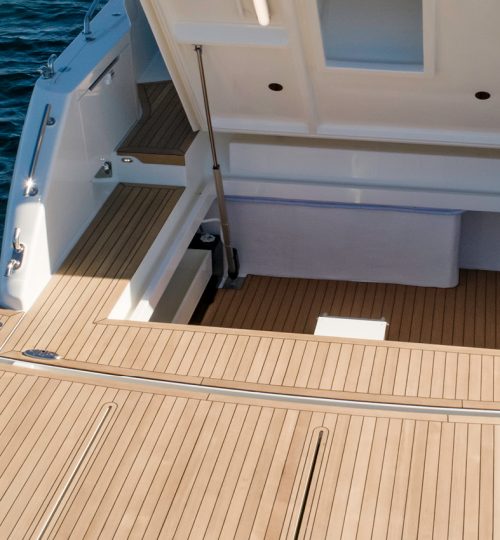 maritimo S55 Adventure Deck and Lazzarete storage